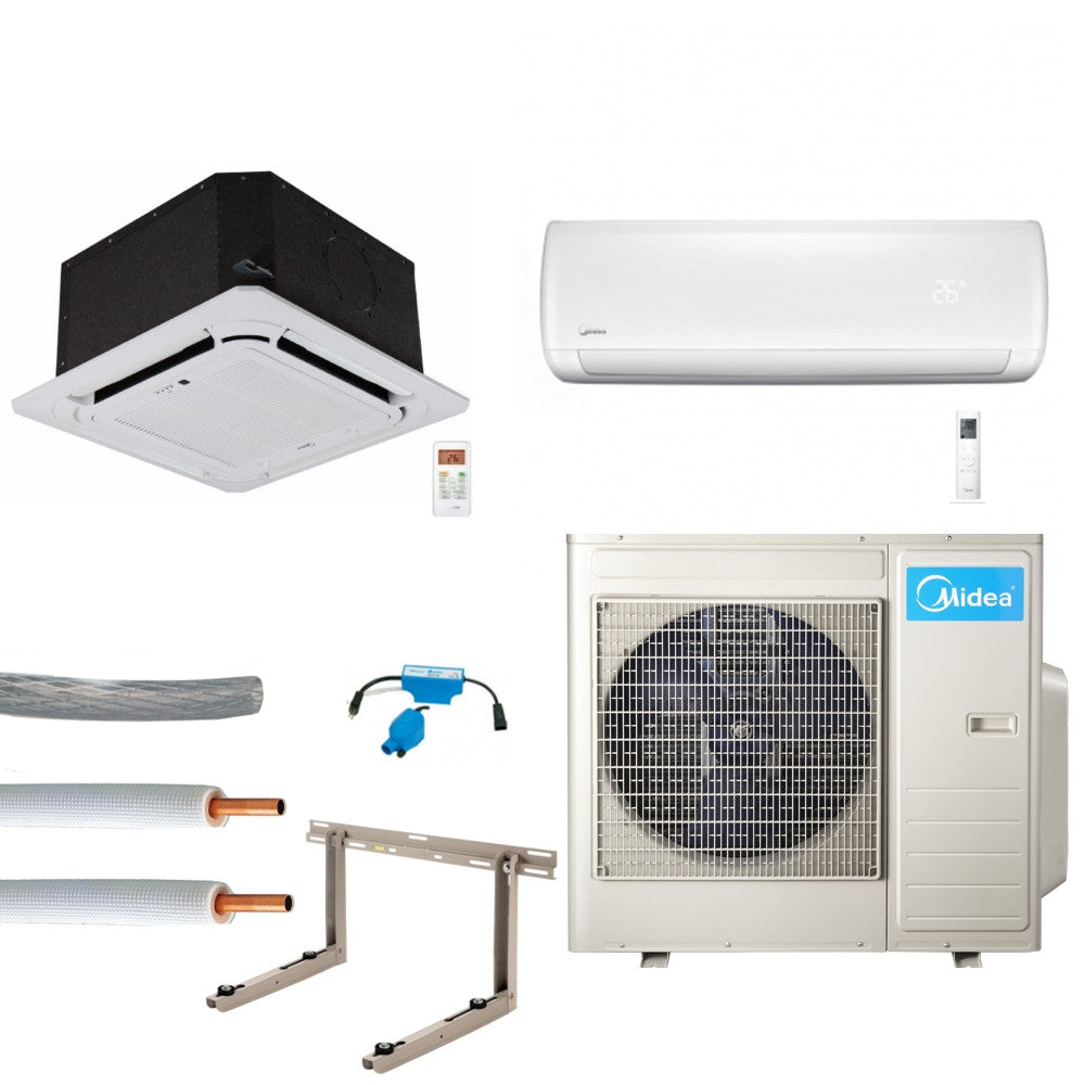 Midea Klimaanlage – Set mit 1x2,6KWund 1x3,5kW Wandgeräten und Außengerät