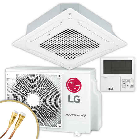 LG Split Klimaanlage 4-Wege-Deckenkassetten-Set CT12F | 3,4 kW | Quick-Connect