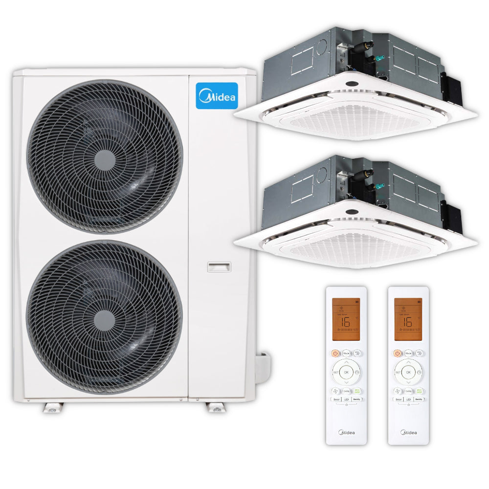 MIDEA | Deckenkassetten-Set Twin-Kombination | 7,0 kW + 7,0 kW