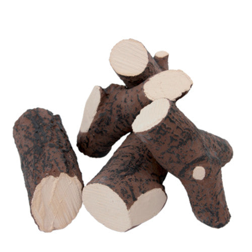 Kratki Keramikholz Braun - Holzscheit Keramik | 5tlg. | AF-DC