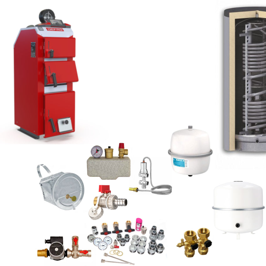 Defro Festbrennstoffkessel Optima Komfort 3,9 kW Komplettset 4 | klimaworld.com