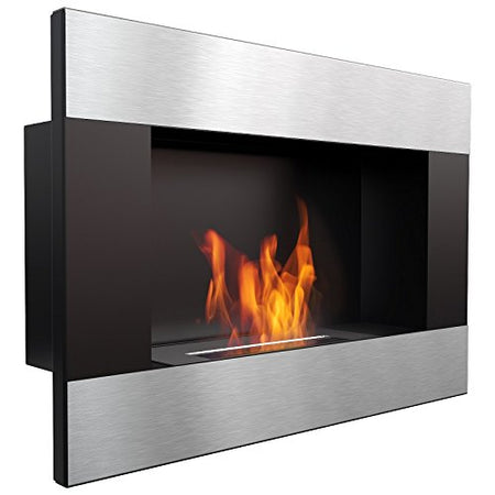 Biokamin Dekorativ-Wandkamin Delta schwarz Horizontal 