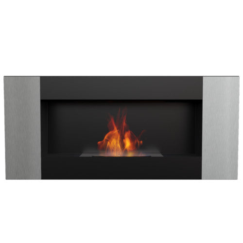 Biokamin Dekorativ-Wandkamin Delta2 schwarz Vertical TÜV