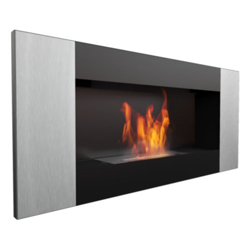 Biokamin Dekorativ-Wandkamin Delta2 schwarz Vertical TÜV