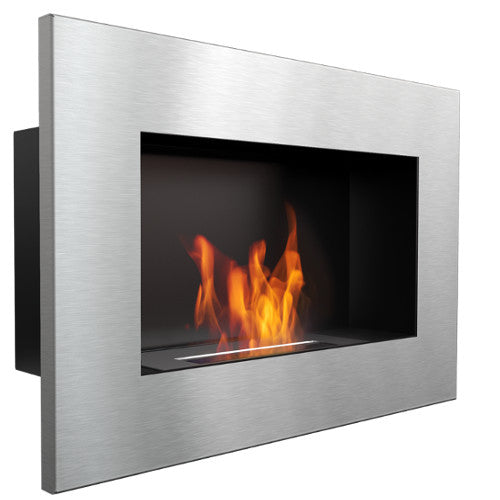 Kratki Biokamin Dekorativ-Wandkamin Delta schwarz Geschliffen TÜV