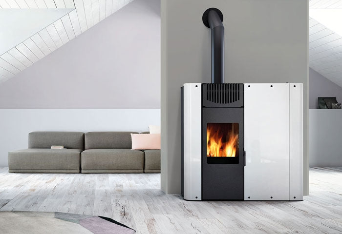 DEMY 10 kW Kombiofen Edilkamin Weiß