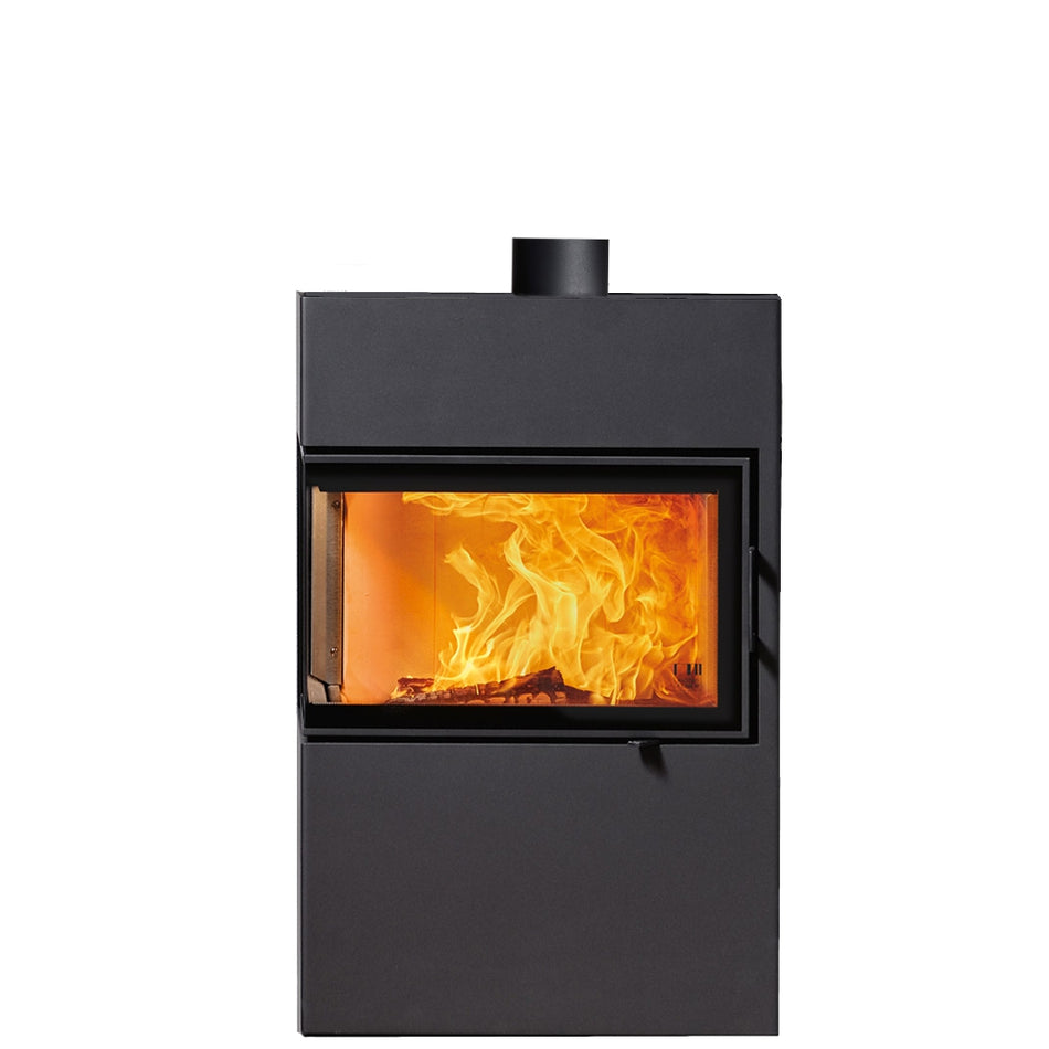 Kaminofen Austroflamm Dexter 2.0 - mit Stahlmantel - Türanschlag links
