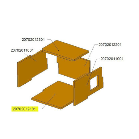 Kostrzewa | untere Schamottplatte der Brennkammer