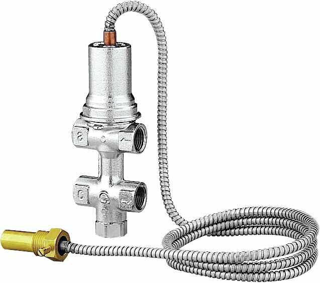 Doppelte thermische Ablaufsicherung Caleffi mit eingebauter Nachspeisung
