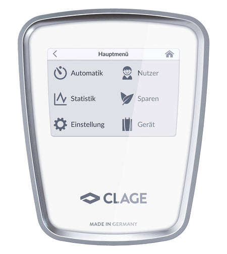 CLAGE Durchlauferhitzer DSX Touch, Display Hauptmenü | klimaworld.com