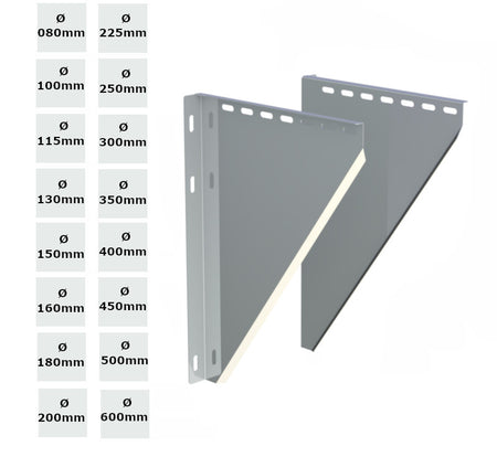 Jeremias Edelstahlschornstein Wandkonsole | für Ø 80mm-Ø 600mm