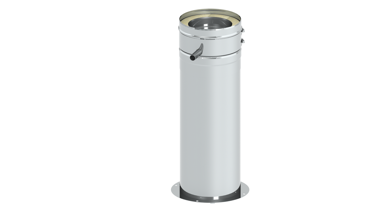 Teleskopstütze 60-615mm mit Teleskopkopf und Kondensatablauf seitlich