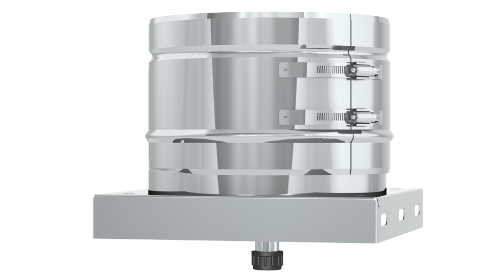 Grundplatte mit 1/2" Außennippel, Verschlusskappe und Kondensatablauf unten
