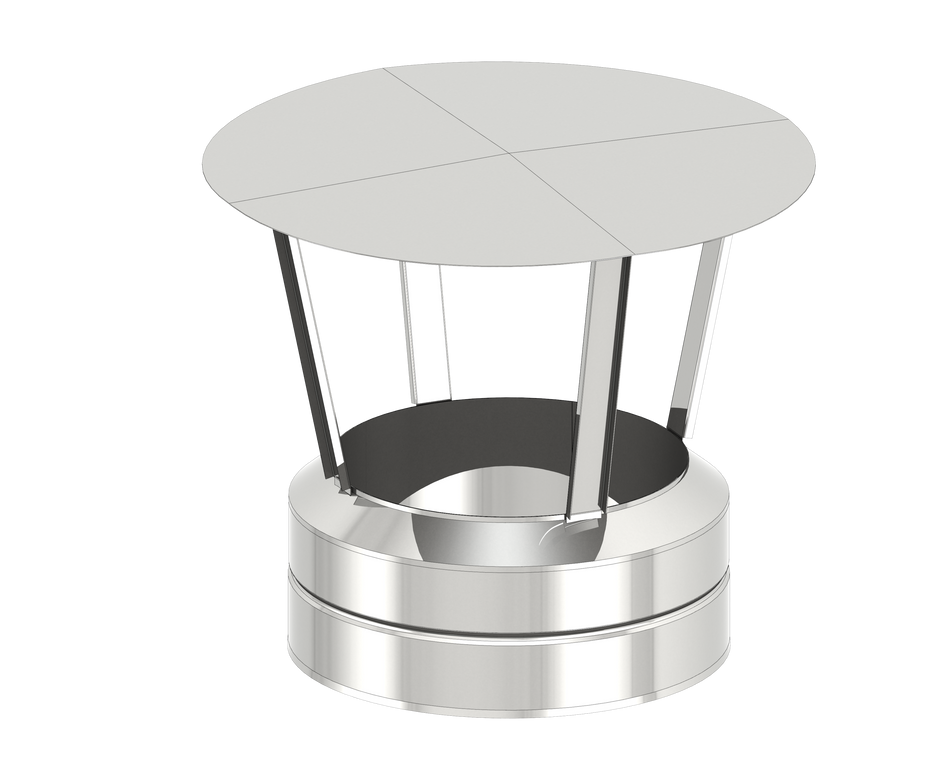 Regenhaube mit Mündungsabschluss