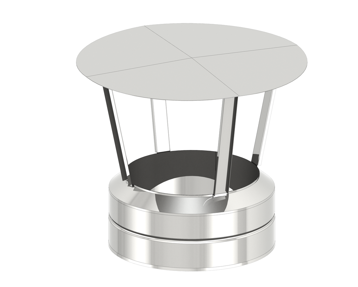 Regenhaube mit Mündungsabschluss