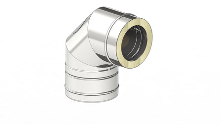 Revisionswinkel 90° mit "Design" Deckel für Festbrennstoffe Vorderansicht