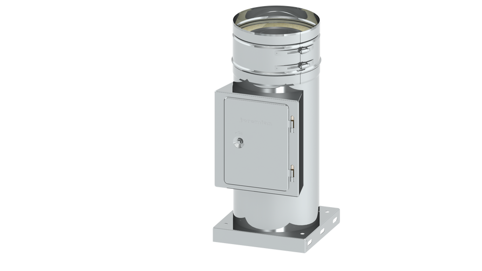 Reinigungselement mit integrierter Grundplatte und Kondensatablauf unten