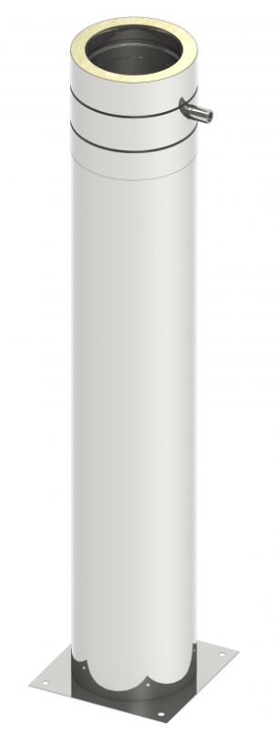 Teleskopstütze 60-1115mm mit Teleskopf und Kondensatablauf seitlich