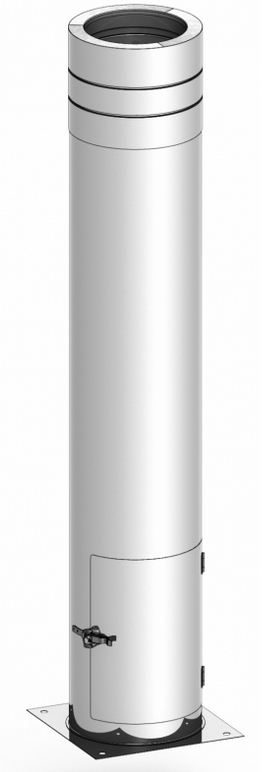 Teleskopstütze 400-1115mm mit Teleskopf und Kondensatablauf unten