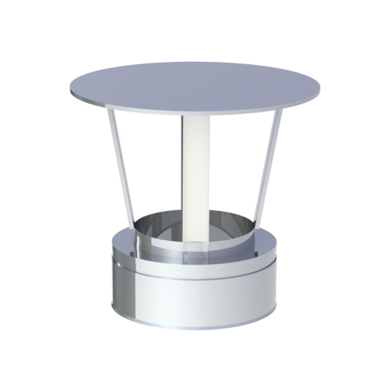 Jeremias Regenhaube für Schornsteinsysteme | Edelstahl | Ø 130 mm 