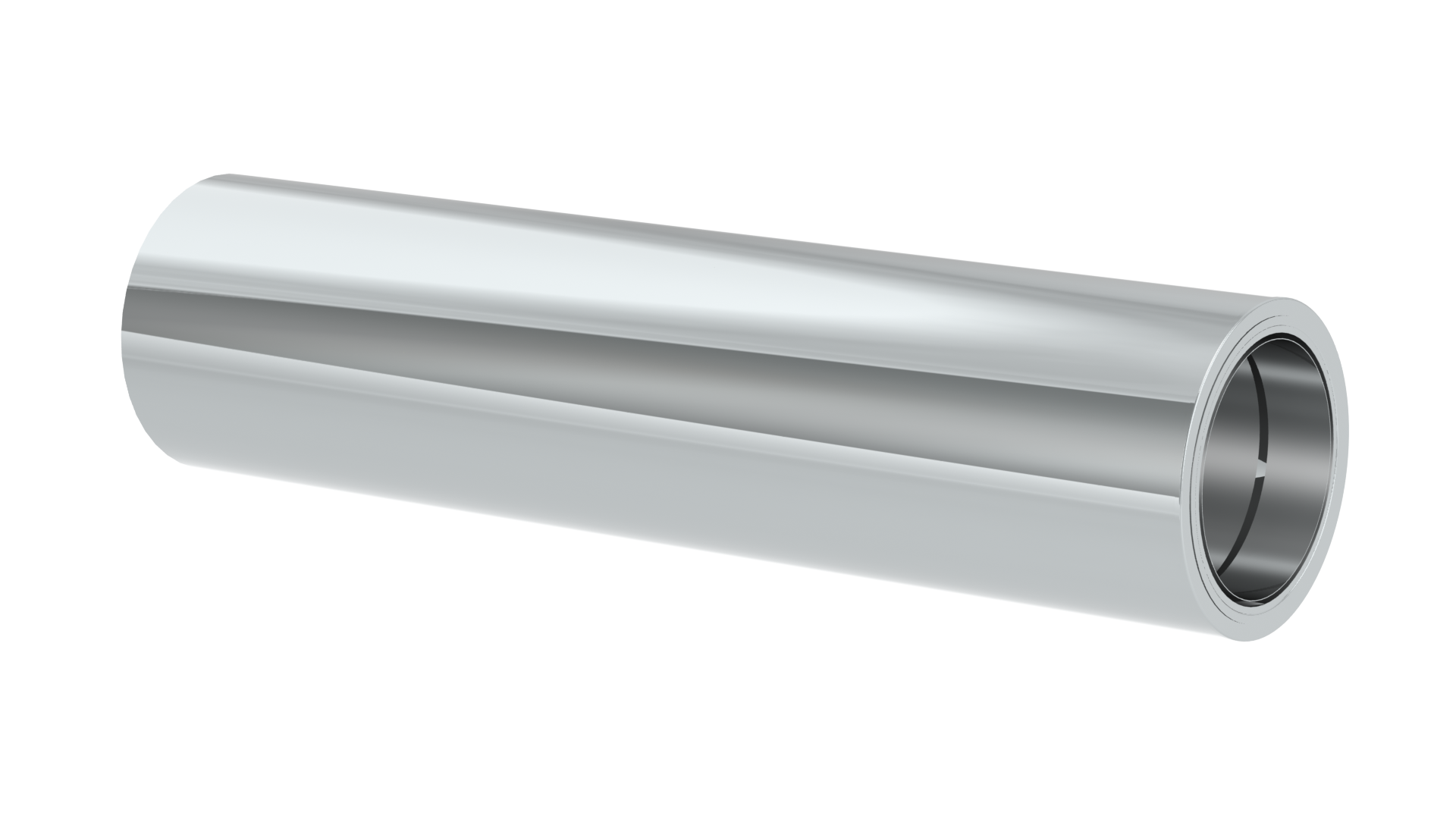 Edelstahlschornstein Wanddurchführung 1000 mm mit integrierten Wandfutter kürzbar