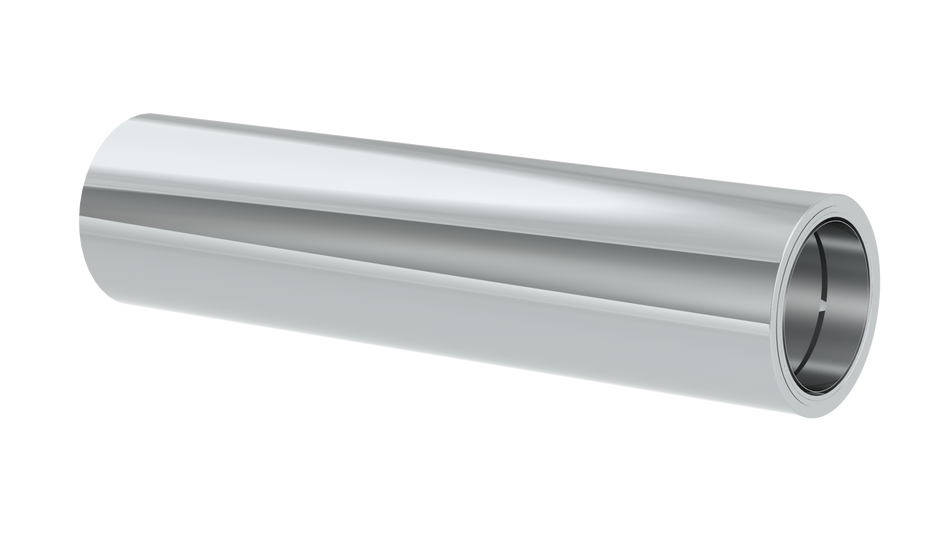 Edelstahlschornstein Wanddurchführung 1000 mm mit integrierten Wandfutter kürzbar