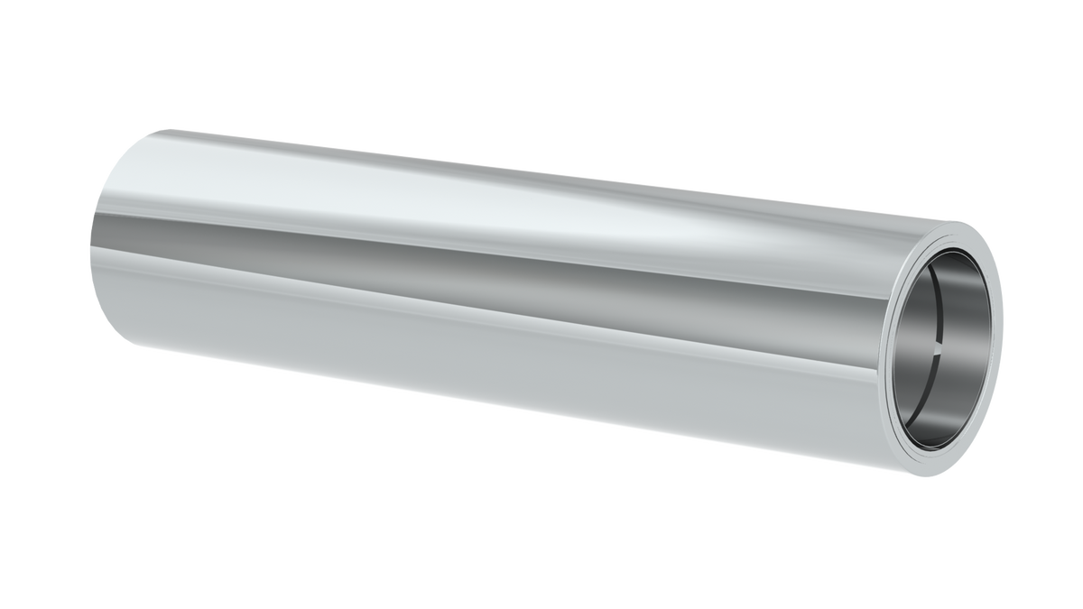 Edelstahlschornstein Wanddurchführung 1000 mm mit integrierten Wandfutter kürzbar