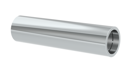 Edelstahlschornstein Wanddurchführung 1000 mm mit integrierten Wandfutter kürzbar