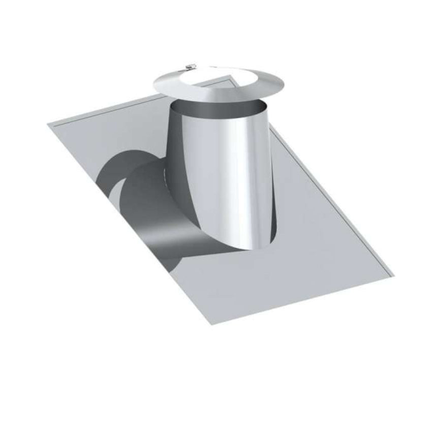 Jeremias Dachdurchführung Edelstahl 26-35°+Wetterkragen