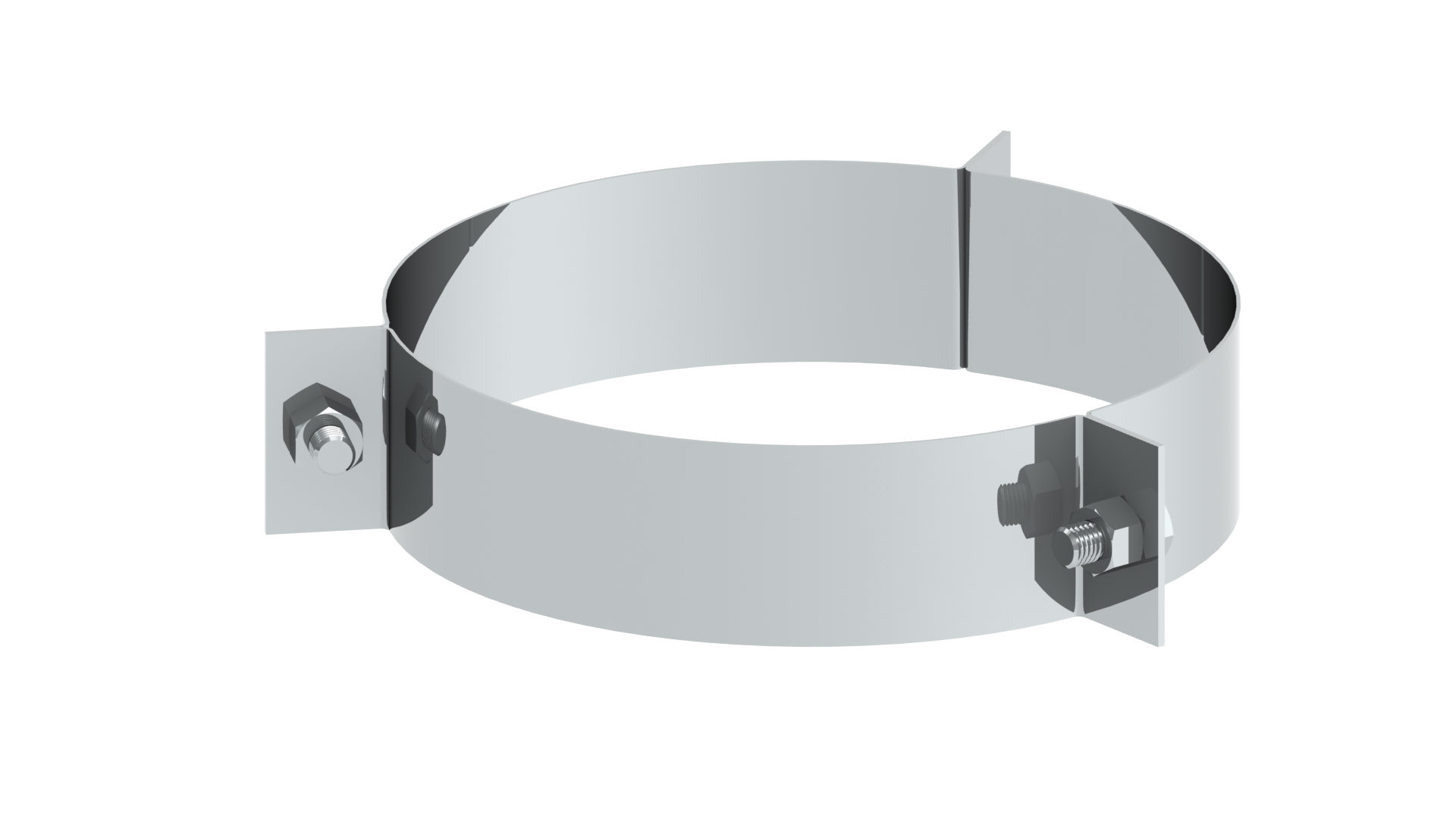 3-Punkt-Abspannschelle für Edelstahlschornstein