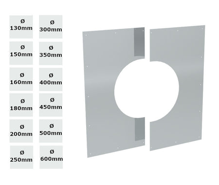 Jeremias Deckenblende zweiteilig | für DW-ECO 2.0 | Winkel+Ø Wählbar