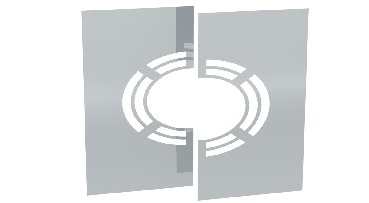 Jeremias Deckenblende für Hinterlüftung | 1°-65° | zweiteilig | Ø 450 mm