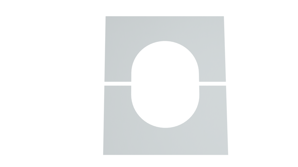 Abdeckblende 0 - 30° zweiteilig für Edelstahlschornsteine Jeremias