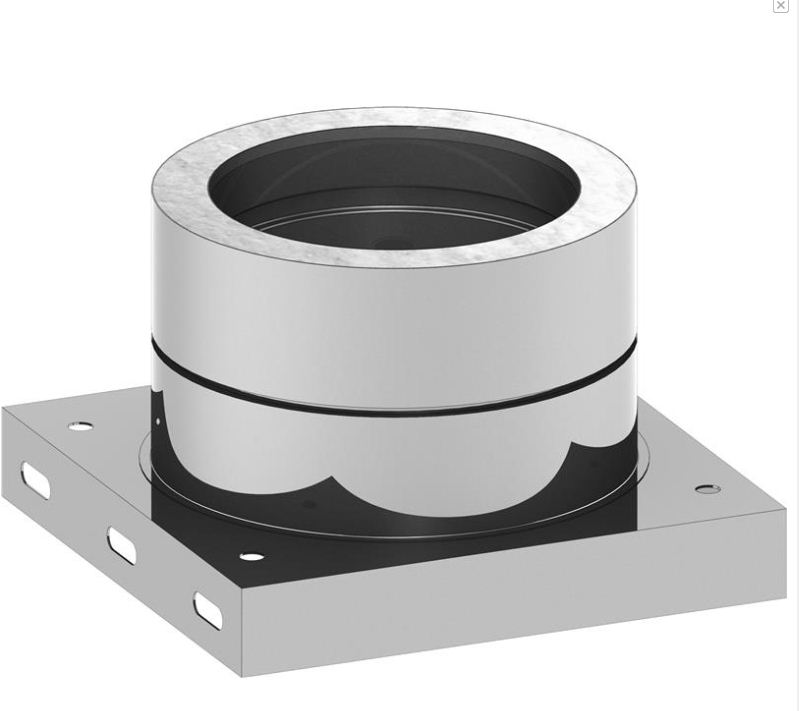 Grundplatte mit 1/2" Außennippel, Verschlusskappe und Kondensatablauf unten