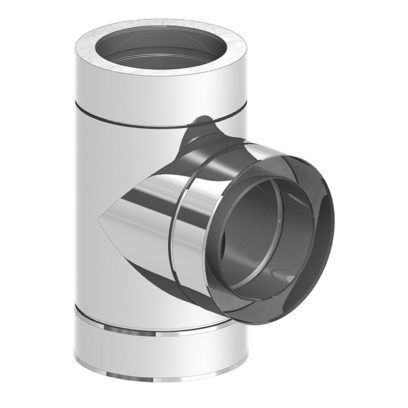 T-Anschluss 90° T-Stück für Edelstahlschornsteine Jeremias