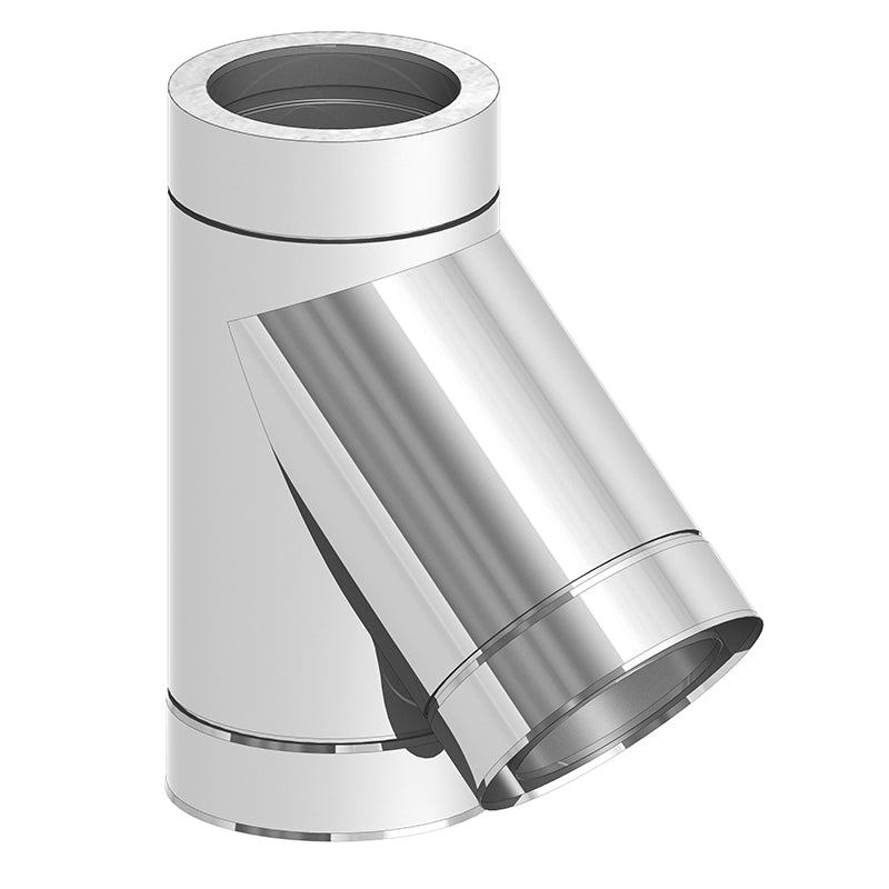 T-Anschluss 45° T-Stück für Edelstahlschornsteine Jeremias
