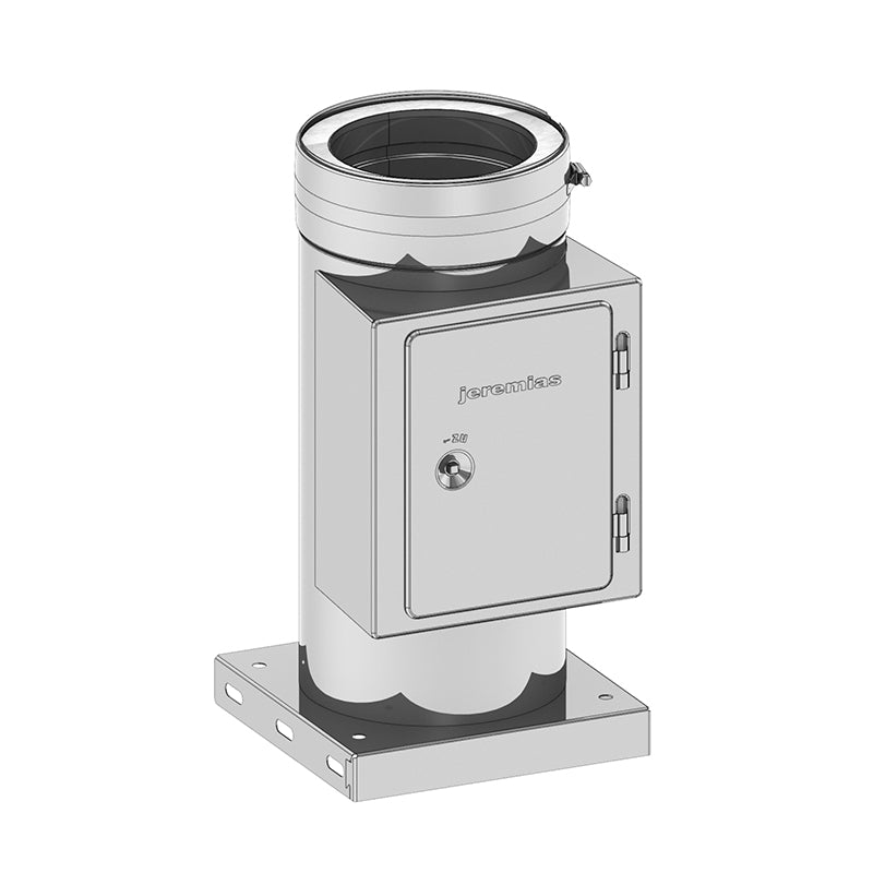 Reinigungselement mit integrierter Grundplatte für Edelstahlschornsteine Jeremias