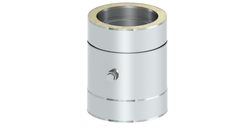 Rohrelement mit Mess- / Entwässerungsöffnung für Edelstahlschornsteine 