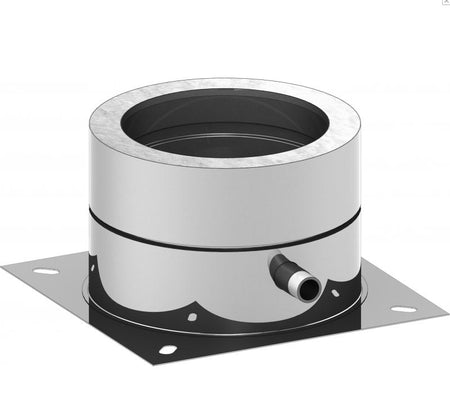 Grundplatte für Bodemontage mit 1/2" Außennippel mit Kondensatablauf