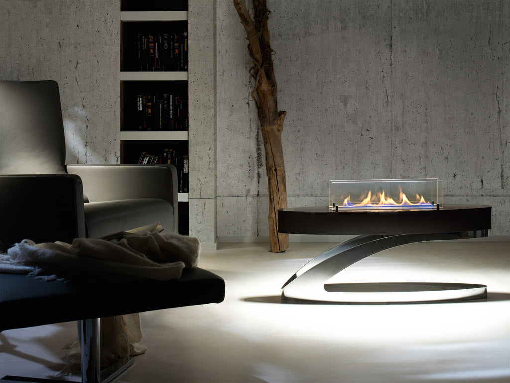 ebios-fire Standkamin Elipse Z - Milieu Mattschwarz
