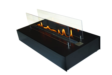 ebios-fire Tischkamin Quadra Base - Mattschwarz
