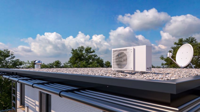 Ansicht Dach | DAikin Monoblock EBLA04E3V3