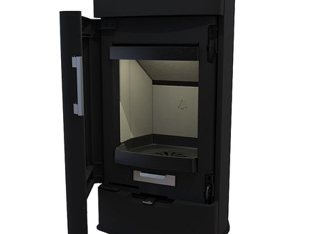 KRETZ | Kaminofen ECHEDO 1 | Stahl schwarz | 7 kW - Ansicht Brennraum