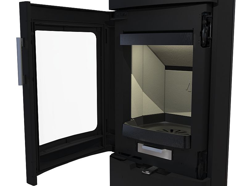 KRETZ | Kaminofen ECHEDO 1 | Stahl schwarz | 7 kW - Ansicht Innenraum