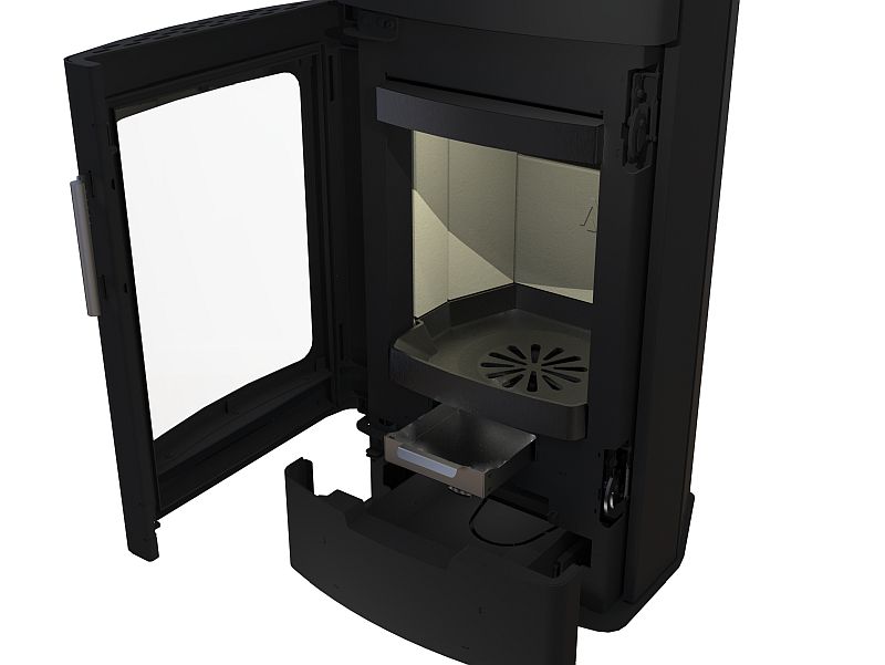 KRETZ | Kaminofen ECHEDO 1 | Stahl schwarz | 7 kW