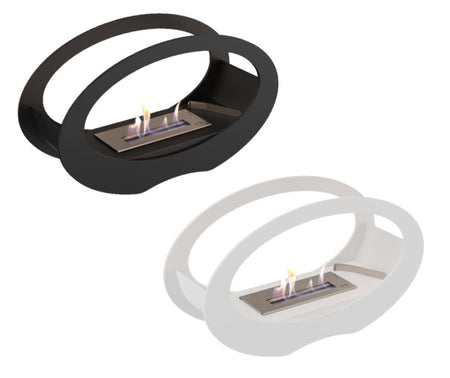 Kratki ovaler freistehender Biokamin / Tischkamin Echo | mit Farbwahl