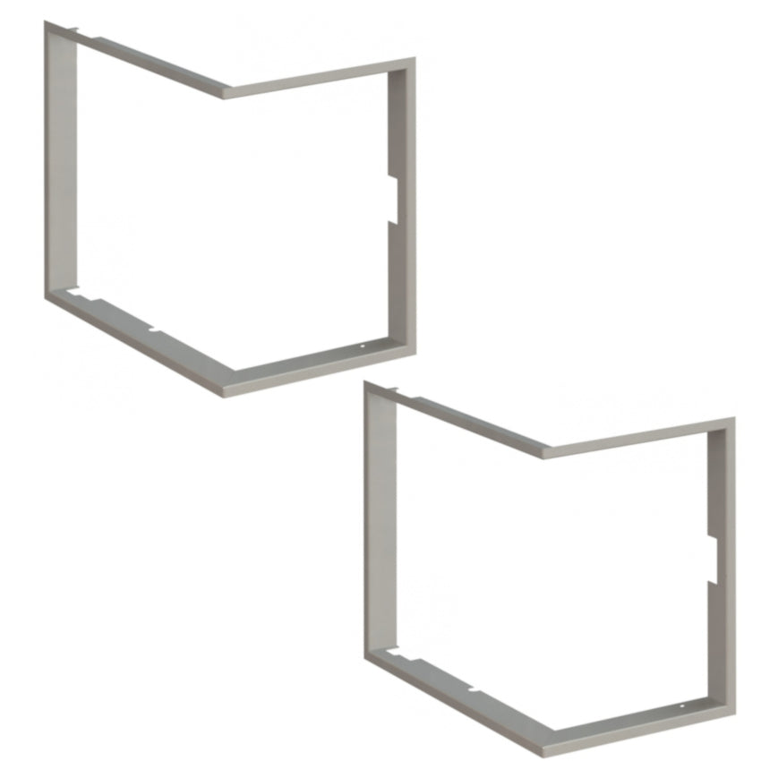 BeF Einbaurahmen Twin (V) 7 CL-CL/CP-CP, 60 mm Edelstahl | Klimaworld.com