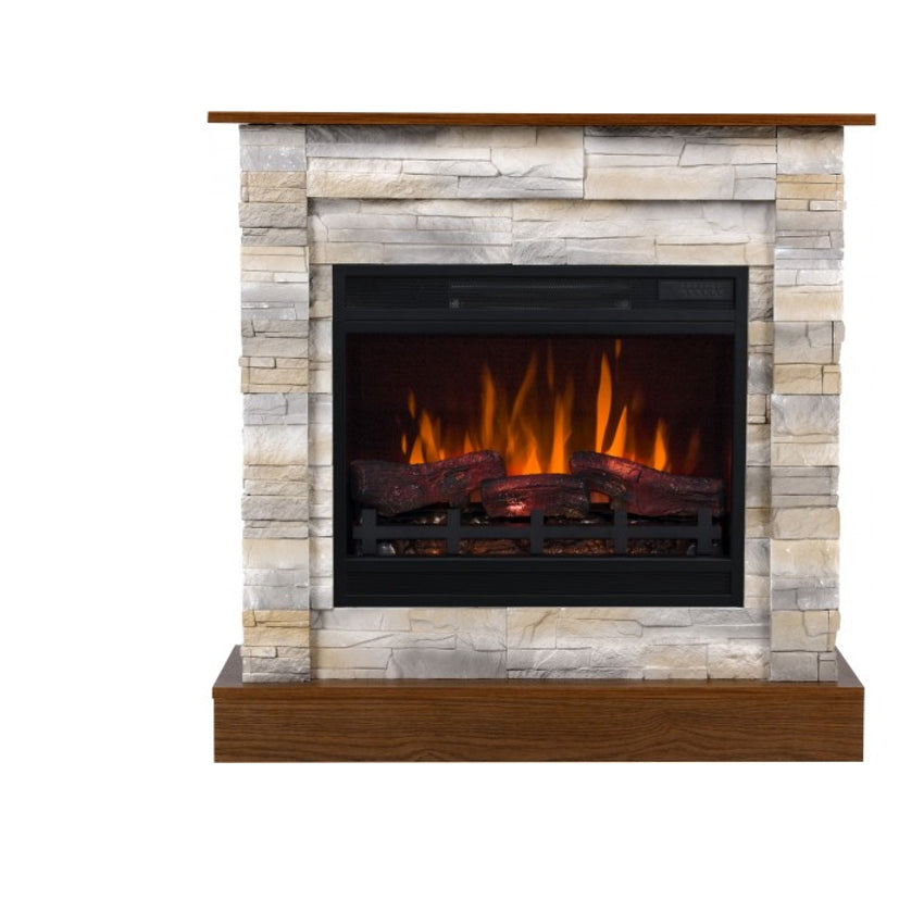 Aflamo LED Standkamin | Vigo Stone 3D Desert/eiche