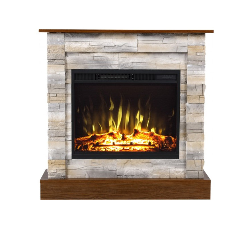 Aflamo LED Standkamin | Vigo Stone Desert/eiche