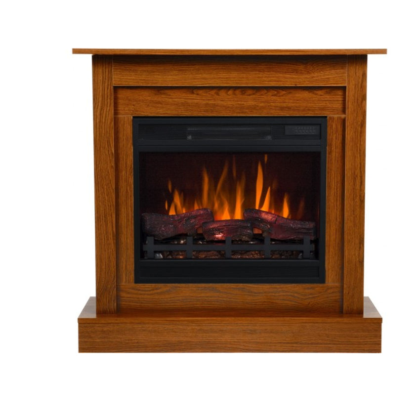 Aflamo LED Standkamin Vigo Classic eiche 3D